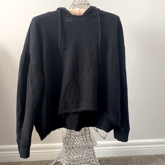 Black Crop Hoodie - Picture 1 of 1